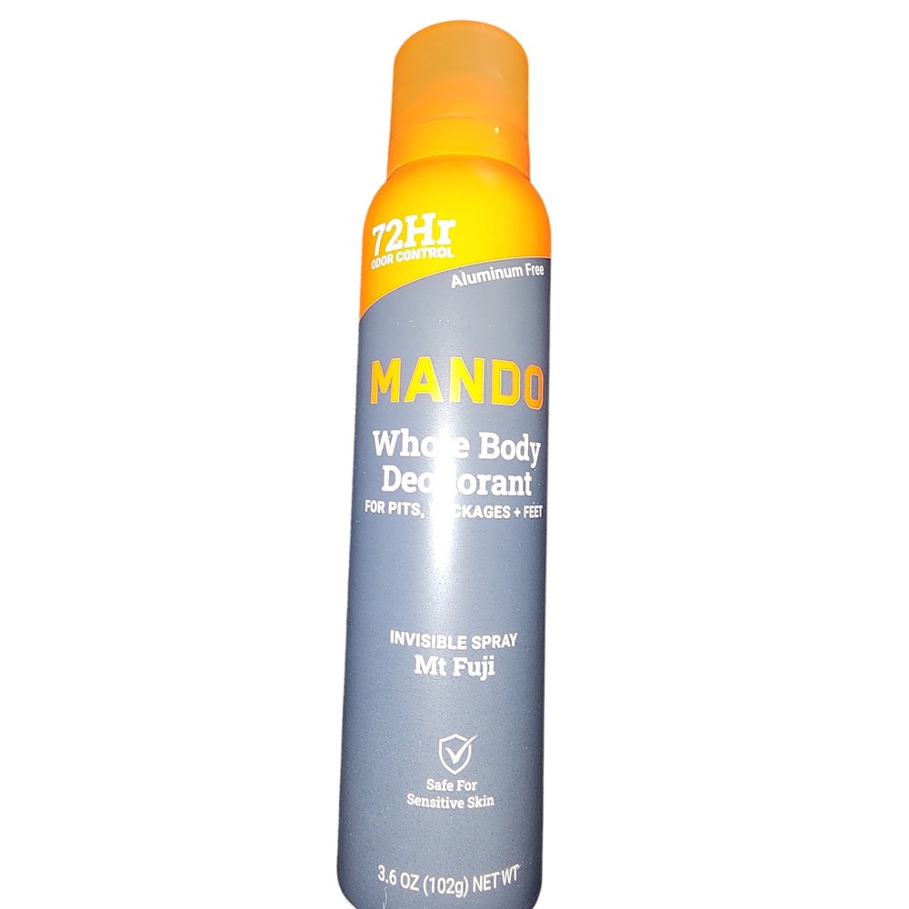 Mando Whole Body Deodorant Invisible Spray Mt Fuji 72Hr Odor Control 3.6oz NEW